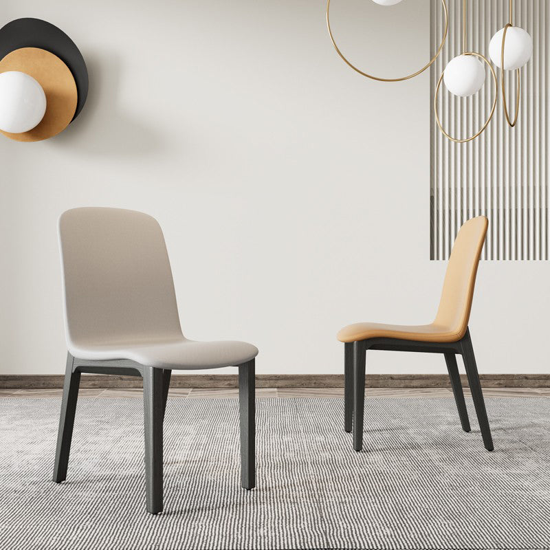 Contemporary Style Side Chair Wood Solid Back Dining Room Chair for Dining Room Clearhalo 'Dining Chairs' 'Dining Tables & Seating' 'dining_chair' 'furn' 'furn_dining_chair' 'Furniture' 'Kitchen & Dining Furniture' 7499668