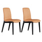 Contemporary Style Side Chair Wood Solid Back Dining Room Chair for Dining Room Orange 2 Piece Set Clearhalo 'Dining Chairs' 'Dining Tables & Seating' 'dining_chair' 'furn' 'furn_dining_chair' 'Furniture' 'Kitchen & Dining Furniture' 7499669