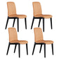 Contemporary Style Side Chair Wood Solid Back Dining Room Chair for Dining Room Orange 4 Piece Set Clearhalo 'Dining Chairs' 'Dining Tables & Seating' 'dining_chair' 'furn' 'furn_dining_chair' 'Furniture' 'Kitchen & Dining Furniture' 7499670