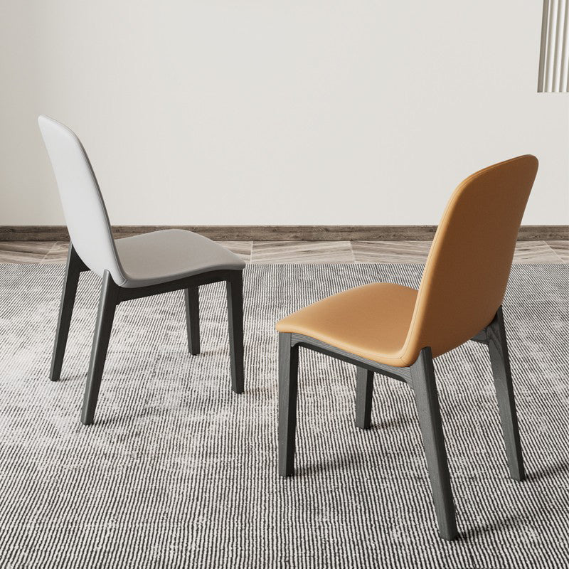 Contemporary Style Side Chair Wood Solid Back Dining Room Chair for Dining Room Clearhalo 'Dining Chairs' 'Dining Tables & Seating' 'dining_chair' 'furn' 'furn_dining_chair' 'Furniture' 'Kitchen & Dining Furniture' 7499671