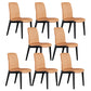 Contemporary Style Side Chair Wood Solid Back Dining Room Chair for Dining Room Orange 8 Piece Set Clearhalo 'Dining Chairs' 'Dining Tables & Seating' 'dining_chair' 'furn' 'furn_dining_chair' 'Furniture' 'Kitchen & Dining Furniture' 7499674