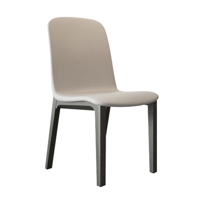 Contemporary Style Side Chair Wood Solid Back Dining Room Chair for Dining Room Grey 1 Piece Clearhalo 'Dining Chairs' 'Dining Tables & Seating' 'dining_chair' 'furn' 'furn_dining_chair' 'Furniture' 'Kitchen & Dining Furniture' 7499676