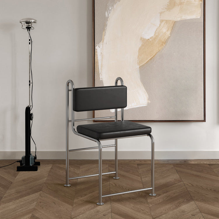 Contemporary Side Chair Metal Open Back Dining Room Chair for Indoor Clearhalo 'Dining Chairs' 'Dining Tables & Seating' 'dining_chair' 'furn' 'furn_dining_chair' 'Furniture' 'Kitchen & Dining Furniture' 7499704