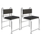 Contemporary Side Chair Metal Open Back Dining Room Chair for Indoor Black 2 Piece Set Clearhalo 'Dining Chairs' 'Dining Tables & Seating' 'dining_chair' 'furn' 'furn_dining_chair' 'Furniture' 'Kitchen & Dining Furniture' 7499705