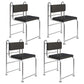 Contemporary Side Chair Metal Open Back Dining Room Chair for Indoor Black 4 Piece Set Clearhalo 'Dining Chairs' 'Dining Tables & Seating' 'dining_chair' 'furn' 'furn_dining_chair' 'Furniture' 'Kitchen & Dining Furniture' 7499707