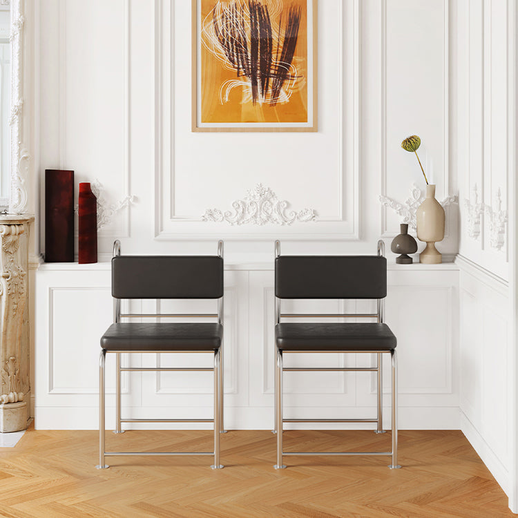 Contemporary Side Chair Metal Open Back Dining Room Chair for Indoor Clearhalo 'Dining Chairs' 'Dining Tables & Seating' 'dining_chair' 'furn' 'furn_dining_chair' 'Furniture' 'Kitchen & Dining Furniture' 7499708