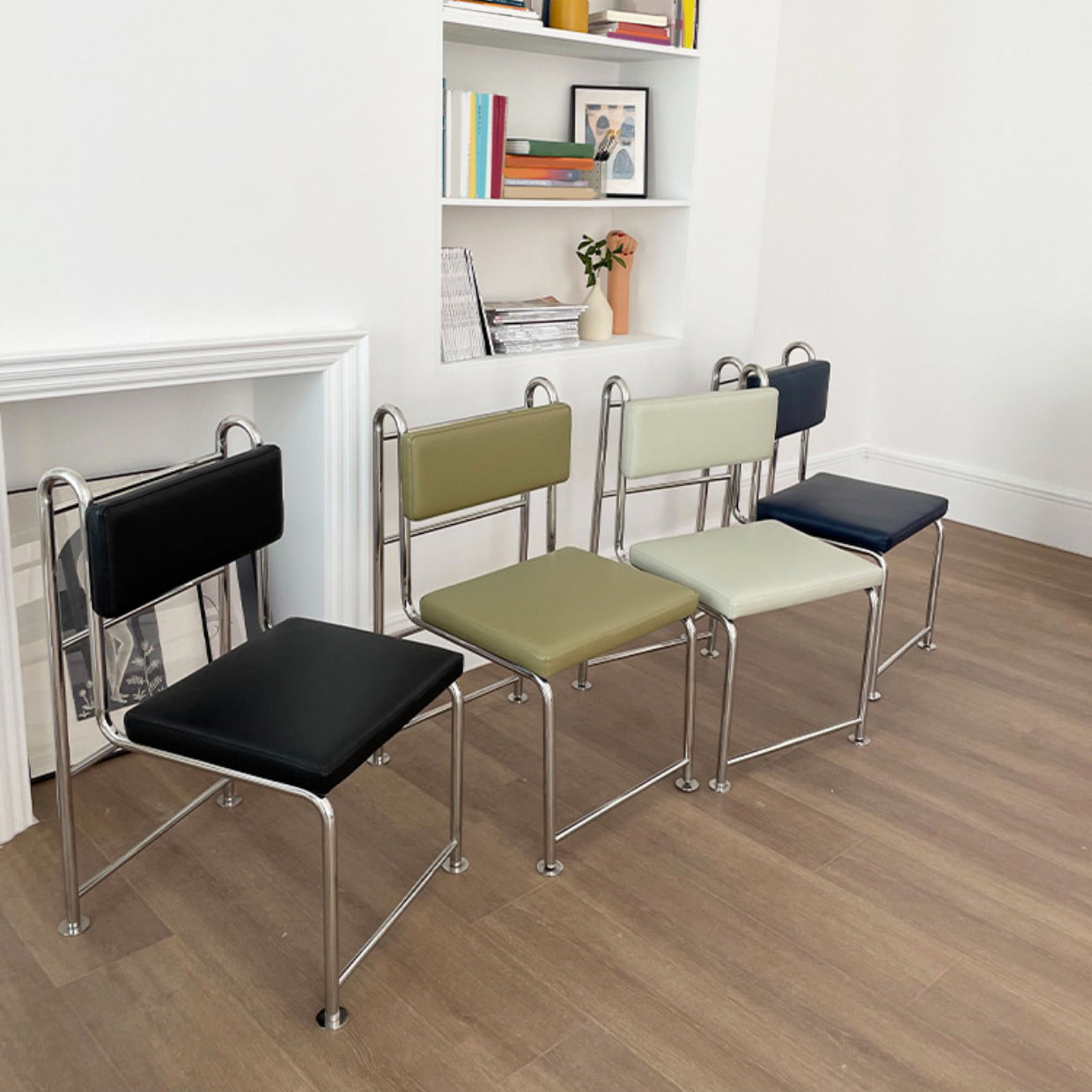Contemporary Side Chair Metal Open Back Dining Room Chair for Indoor Clearhalo 'Dining Chairs' 'Dining Tables & Seating' 'dining_chair' 'furn' 'furn_dining_chair' 'Furniture' 'Kitchen & Dining Furniture' 7499710