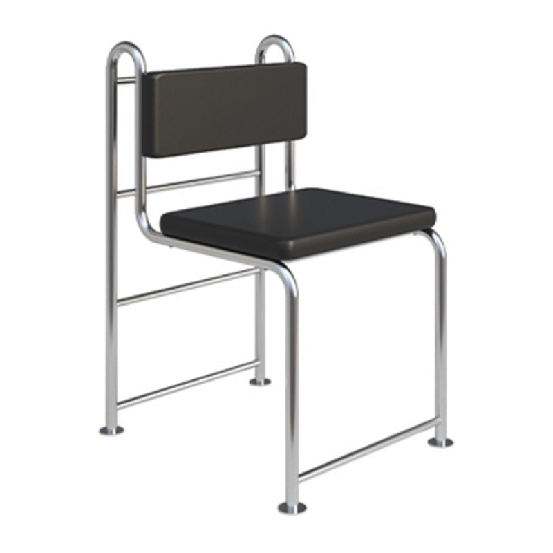 Contemporary Side Chair Metal Open Back Dining Room Chair for Indoor Black 1 Piece Clearhalo 'Dining Chairs' 'Dining Tables & Seating' 'dining_chair' 'furn' 'furn_dining_chair' 'Furniture' 'Kitchen & Dining Furniture' 7499712