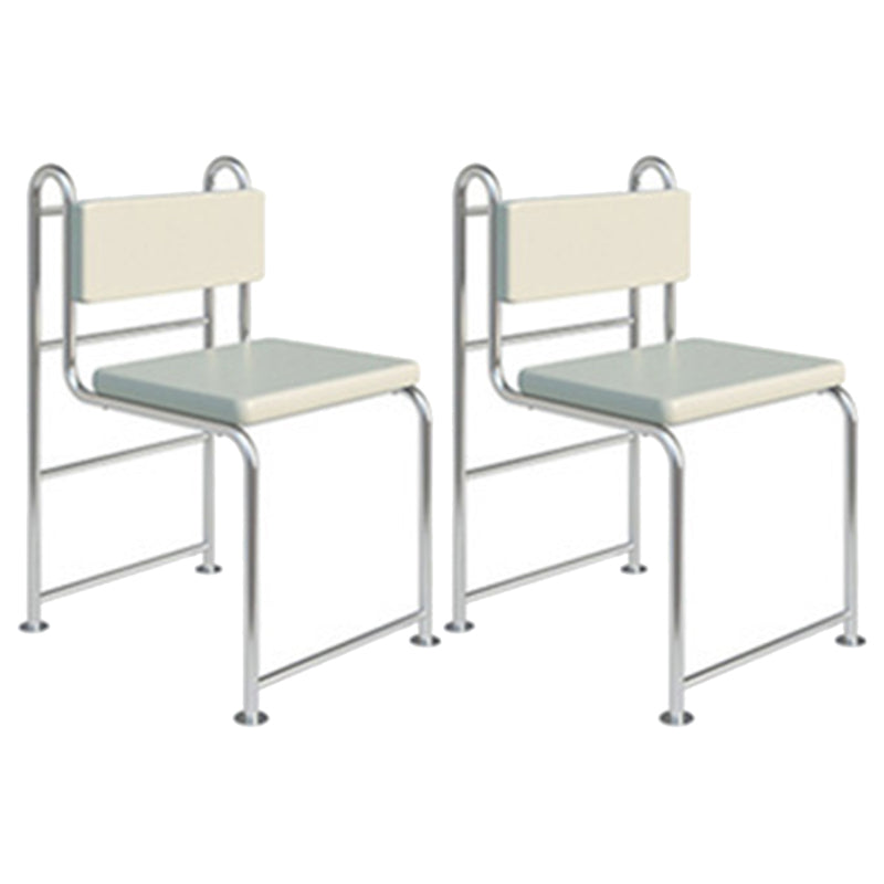 Contemporary Side Chair Metal Open Back Dining Room Chair for Indoor White 2 Piece Set Clearhalo 'Dining Chairs' 'Dining Tables & Seating' 'dining_chair' 'furn' 'furn_dining_chair' 'Furniture' 'Kitchen & Dining Furniture' 7499715