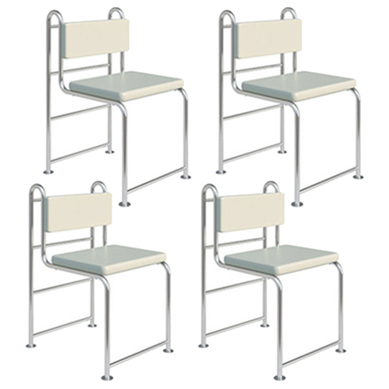 Contemporary Side Chair Metal Open Back Dining Room Chair for Indoor White 4 Piece Set Clearhalo 'Dining Chairs' 'Dining Tables & Seating' 'dining_chair' 'furn' 'furn_dining_chair' 'Furniture' 'Kitchen & Dining Furniture' 7499716