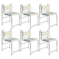 Contemporary Side Chair Metal Open Back Dining Room Chair for Indoor White 6 Piece Set Clearhalo 'Dining Chairs' 'Dining Tables & Seating' 'dining_chair' 'furn' 'furn_dining_chair' 'Furniture' 'Kitchen & Dining Furniture' 7499717
