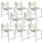 Contemporary Side Chair Metal Open Back Dining Room Chair for Indoor White 8 Piece Set Clearhalo 'Dining Chairs' 'Dining Tables & Seating' 'dining_chair' 'furn' 'furn_dining_chair' 'Furniture' 'Kitchen & Dining Furniture' 7499718