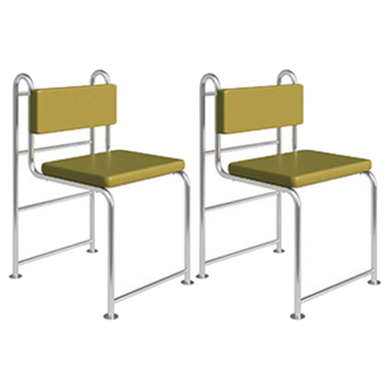 Contemporary Side Chair Metal Open Back Dining Room Chair for Indoor Green 2 Piece Set Clearhalo 'Dining Chairs' 'Dining Tables & Seating' 'dining_chair' 'furn' 'furn_dining_chair' 'Furniture' 'Kitchen & Dining Furniture' 7499725