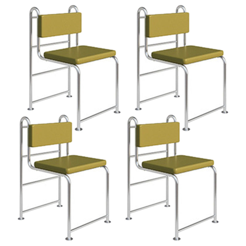Contemporary Side Chair Metal Open Back Dining Room Chair for Indoor Green 4 Piece Set Clearhalo 'Dining Chairs' 'Dining Tables & Seating' 'dining_chair' 'furn' 'furn_dining_chair' 'Furniture' 'Kitchen & Dining Furniture' 7499726