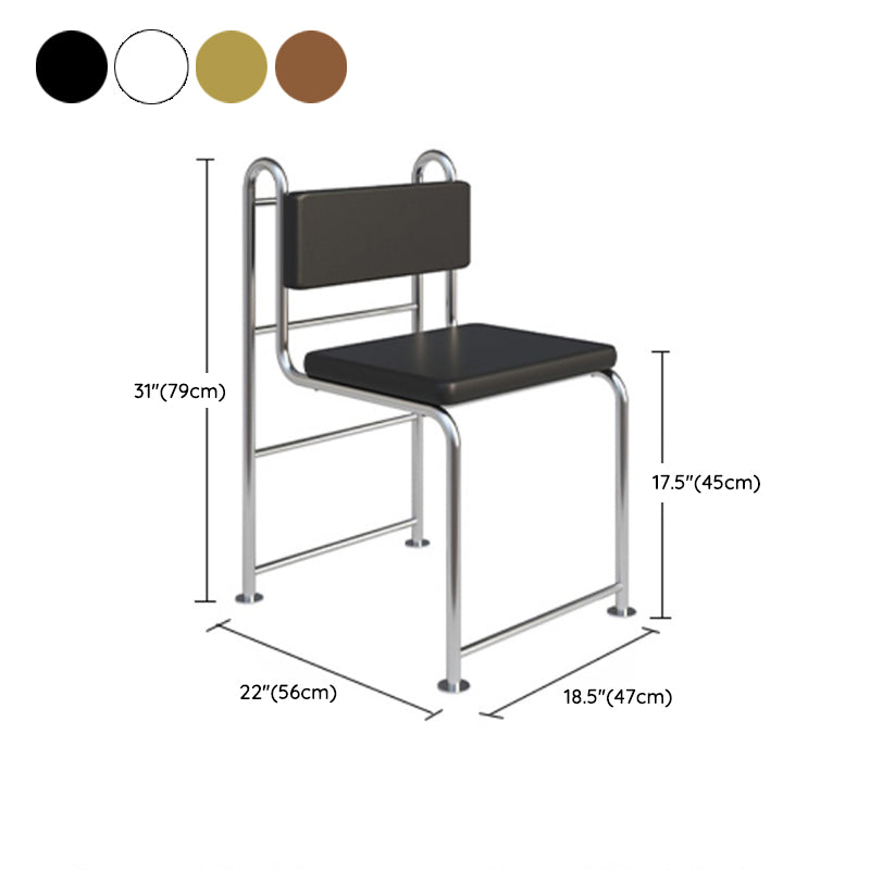 Contemporary Side Chair Metal Open Back Dining Room Chair for Indoor Clearhalo 'Dining Chairs' 'Dining Tables & Seating' 'dining_chair' 'furn' 'furn_dining_chair' 'Furniture' 'Kitchen & Dining Furniture' 7499729