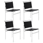Contemporary Style Side Chair Metal Open Back Dining Room Chair for Indoor Black 4 Piece Set Clearhalo 'Dining Chairs' 'Dining Tables & Seating' 'dining_chair' 'furn' 'furn_dining_chair' 'Furniture' 'Kitchen & Dining Furniture' 7499733