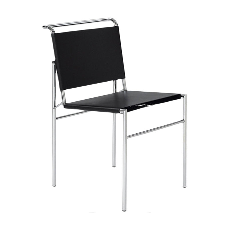 Contemporary Style Side Chair Metal Open Back Dining Room Chair for Indoor Black 1 Piece Clearhalo 'Dining Chairs' 'Dining Tables & Seating' 'dining_chair' 'furn' 'furn_dining_chair' 'Furniture' 'Kitchen & Dining Furniture' 7499739