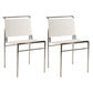 Contemporary Style Side Chair Metal Open Back Dining Room Chair for Indoor White 2 Piece Set Clearhalo 'Dining Chairs' 'Dining Tables & Seating' 'dining_chair' 'furn' 'furn_dining_chair' 'Furniture' 'Kitchen & Dining Furniture' 7499740