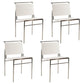 Contemporary Style Side Chair Metal Open Back Dining Room Chair for Indoor White 4 Piece Set Clearhalo 'Dining Chairs' 'Dining Tables & Seating' 'dining_chair' 'furn' 'furn_dining_chair' 'Furniture' 'Kitchen & Dining Furniture' 7499742