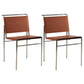 Contemporary Style Side Chair Metal Open Back Dining Room Chair for Indoor Brown 2 Piece Set Clearhalo 'Dining Chairs' 'Dining Tables & Seating' 'dining_chair' 'furn' 'furn_dining_chair' 'Furniture' 'Kitchen & Dining Furniture' 7499750