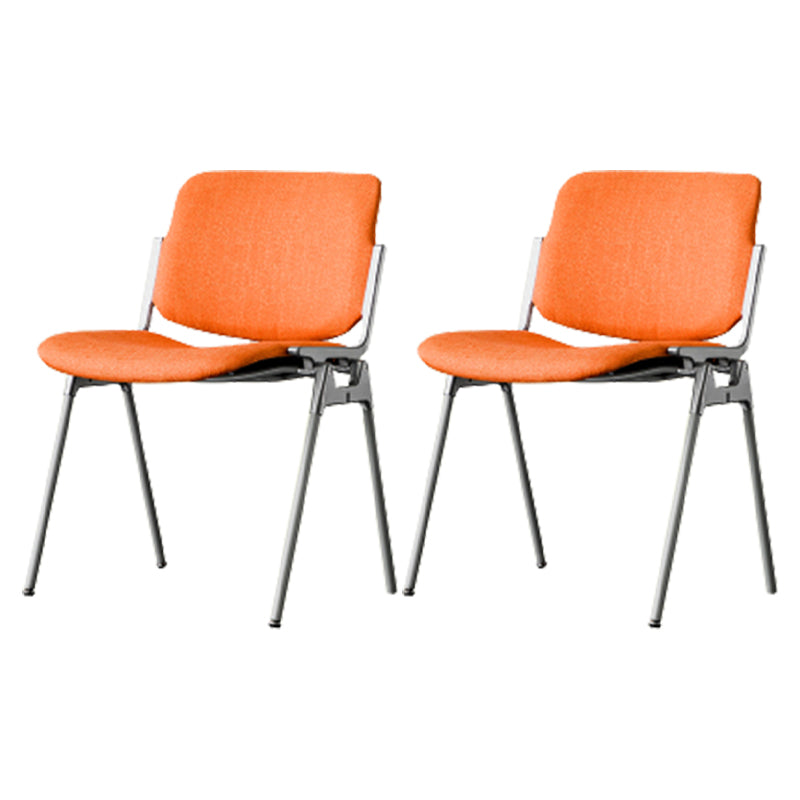 Modern Side Chair Metal Open Back Dining Room Chair for Home Orange 2 Piece Set Clearhalo 'Dining Chairs' 'Dining Tables & Seating' 'dining_chair' 'furn' 'furn_dining_chair' 'Furniture' 'Kitchen & Dining Furniture' 7499756