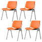 Modern Side Chair Metal Open Back Dining Room Chair for Home Orange 4 Piece Set Clearhalo 'Dining Chairs' 'Dining Tables & Seating' 'dining_chair' 'furn' 'furn_dining_chair' 'Furniture' 'Kitchen & Dining Furniture' 7499758
