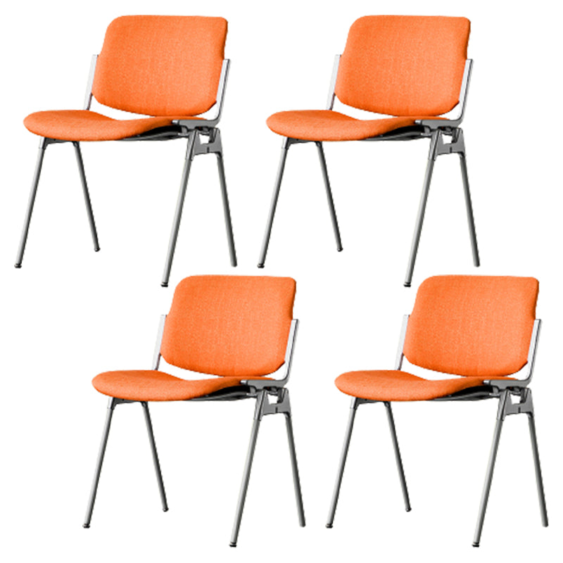 Modern Side Chair Metal Open Back Dining Room Chair for Home Orange 4 Piece Set Clearhalo 'Dining Chairs' 'Dining Tables & Seating' 'dining_chair' 'furn' 'furn_dining_chair' 'Furniture' 'Kitchen & Dining Furniture' 7499758