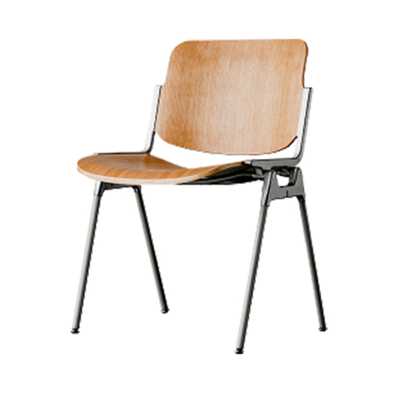 Modern Side Chair Metal Open Back Dining Room Chair for Home Wood 1 Piece Clearhalo 'Dining Chairs' 'Dining Tables & Seating' 'dining_chair' 'furn' 'furn_dining_chair' 'Furniture' 'Kitchen & Dining Furniture' 7499771