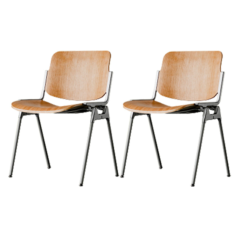 Modern Side Chair Metal Open Back Dining Room Chair for Home Wood 2 Piece Set Clearhalo 'Dining Chairs' 'Dining Tables & Seating' 'dining_chair' 'furn' 'furn_dining_chair' 'Furniture' 'Kitchen & Dining Furniture' 7499772