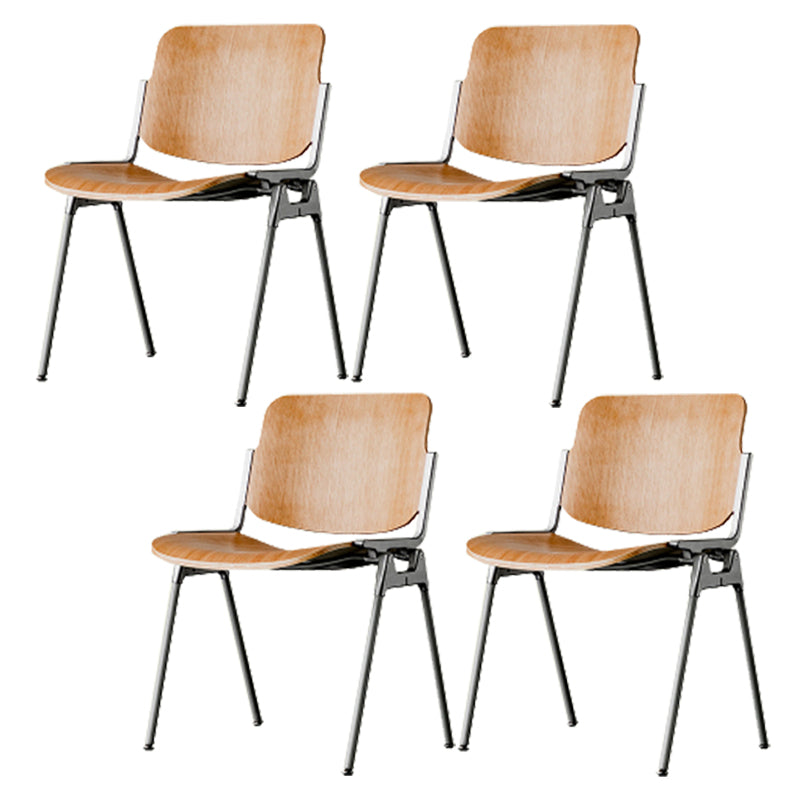 Modern Side Chair Metal Open Back Dining Room Chair for Home Wood 4 Piece Set Clearhalo 'Dining Chairs' 'Dining Tables & Seating' 'dining_chair' 'furn' 'furn_dining_chair' 'Furniture' 'Kitchen & Dining Furniture' 7499773