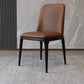 Modern Backrest Armless Leather Chair with Plastic Legs for Dining Room Dark Brown 1 Piece Black Clearhalo 'Dining Chairs' 'Dining Tables & Seating' 'dining_chair' 'furn' 'furn_dining_chair' 'Furniture' 'Kitchen & Dining Furniture' 7499801