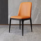 Modern Backrest Armless Leather Chair with Plastic Legs for Dining Room Orange 1 Piece Black Clearhalo 'Dining Chairs' 'Dining Tables & Seating' 'dining_chair' 'furn' 'furn_dining_chair' 'Furniture' 'Kitchen & Dining Furniture' 7499806
