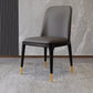 Modern Backrest Armless Leather Chair with Plastic Legs for Dining Room Dark Gray 1 Piece Black Gold Clearhalo 'Dining Chairs' 'Dining Tables & Seating' 'dining_chair' 'furn' 'furn_dining_chair' 'Furniture' 'Kitchen & Dining Furniture' 7499811