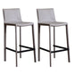 Faux Leather Armless Bar Stool Nordic Style Low Back Bar Stools for Living Room