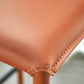 Faux Leather Armless Bar Stool Nordic Style Low Back Bar Stools for Living Room