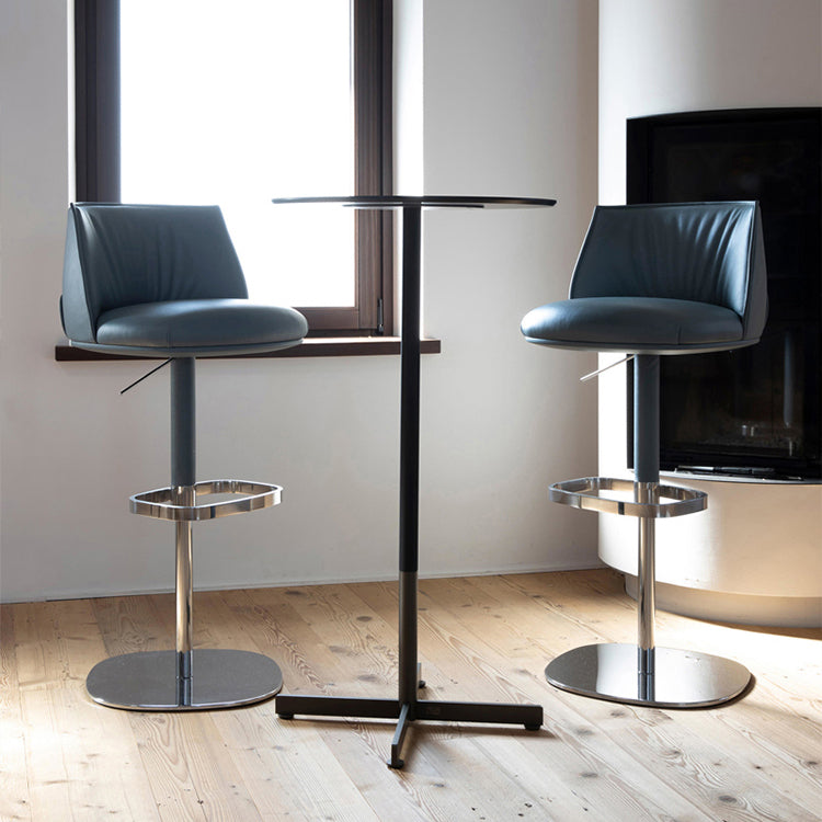 Tabouret de bar recouvert d'intérieur tabouret de bar en bois massif avec repose-pied