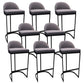 Low Back Bar Stools Glam Metal Dining Stools with Metal Base Black 8 Piece Set Bucket Clearhalo 'Bar Furniture' 'Bar Stools' 'bar_stools' 'furn' 'furn_bar_stools' 'Furniture' 'Kitchen & Dining Furniture' 7499897