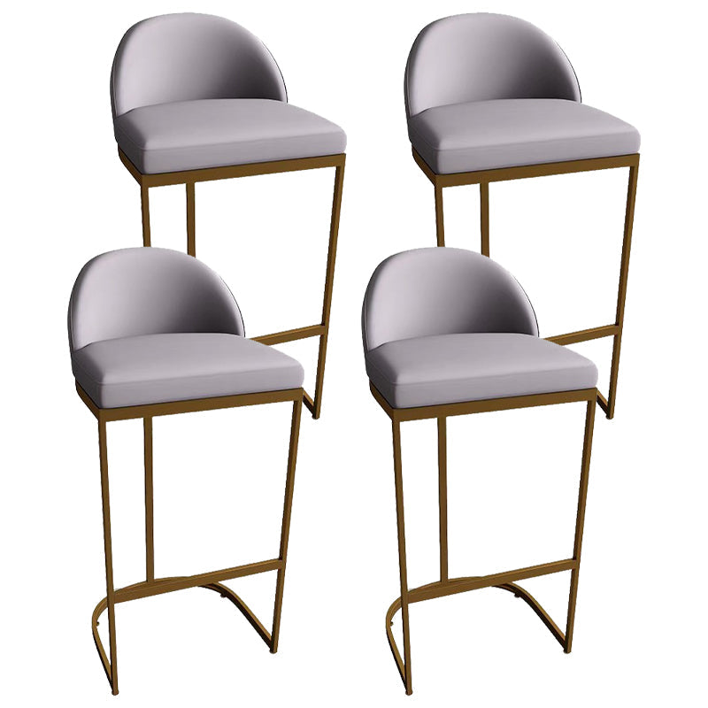 Low Back Bar Stools Glam Metal Dining Stools with Metal Base Gold 4 Piece Set Bucket Clearhalo 'Bar Furniture' 'Bar Stools' 'bar_stools' 'furn' 'furn_bar_stools' 'Furniture' 'Kitchen & Dining Furniture' 7499899