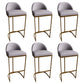 Low Back Bar Stools Glam Metal Dining Stools with Metal Base Gold 6 Piece Set Bucket Clearhalo 'Bar Furniture' 'Bar Stools' 'bar_stools' 'furn' 'furn_bar_stools' 'Furniture' 'Kitchen & Dining Furniture' 7499900