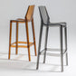 Contemporary Acrylic Bar Stools Low Back Indoor Counter Chair