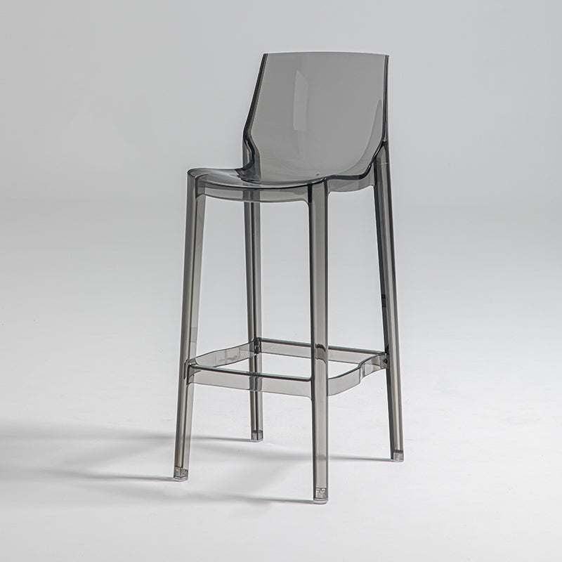 Contemporary Acrylic Bar Stools Low Back Indoor Counter Chair