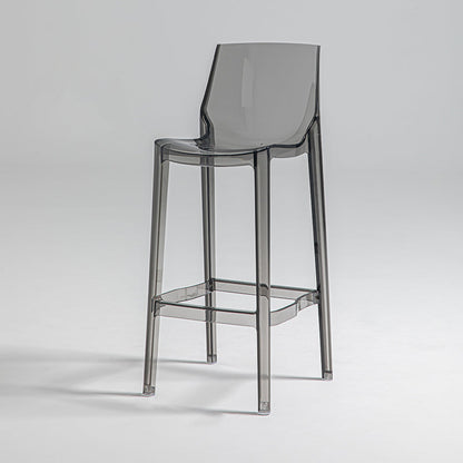Contemporary Acrylic Bar Stools Low Back Indoor Counter Chair