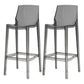 Contemporary Acrylic Bar Stools Low Back Indoor Counter Chair