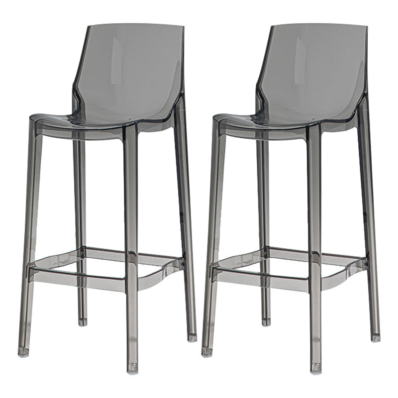 Contemporary Acrylic Bar Stools Low Back Indoor Counter Chair