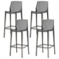 Contemporary Acrylic Bar Stools Low Back Indoor Counter Chair