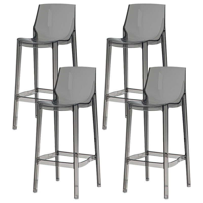 Contemporary Acrylic Bar Stools Low Back Indoor Counter Chair