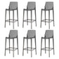 Contemporary Acrylic Bar Stools Low Back Indoor Counter Chair