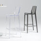 Contemporary Acrylic Bar Stools Low Back Indoor Counter Chair
