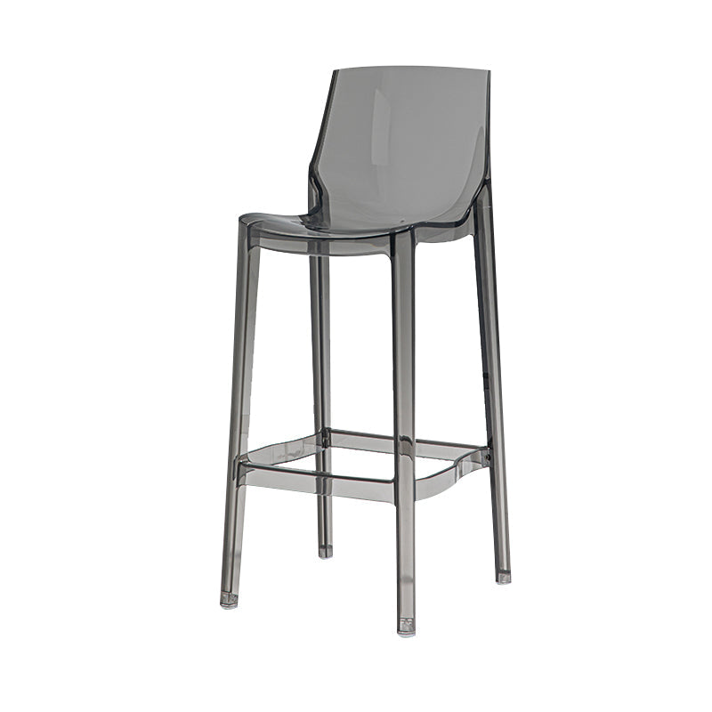 Contemporary Acrylic Bar Stools Low Back Indoor Counter Chair