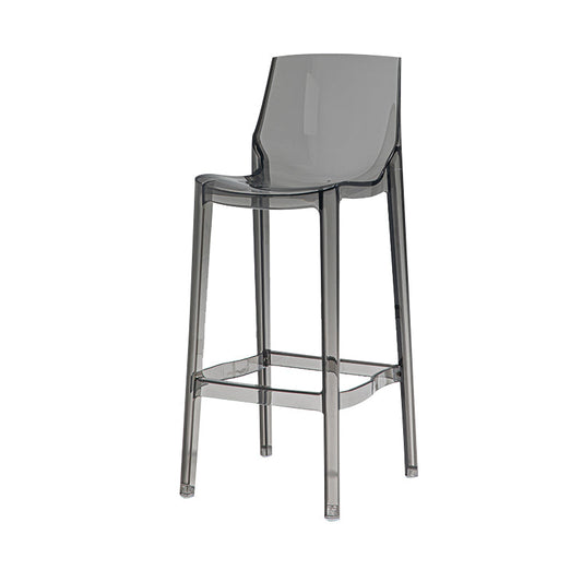 Contemporary Acrylic Bar Stools Low Back Indoor Counter Chair